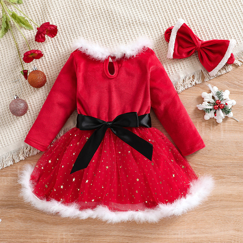 Personalized Girl Christmas Dress - Fleeceft Exclusive