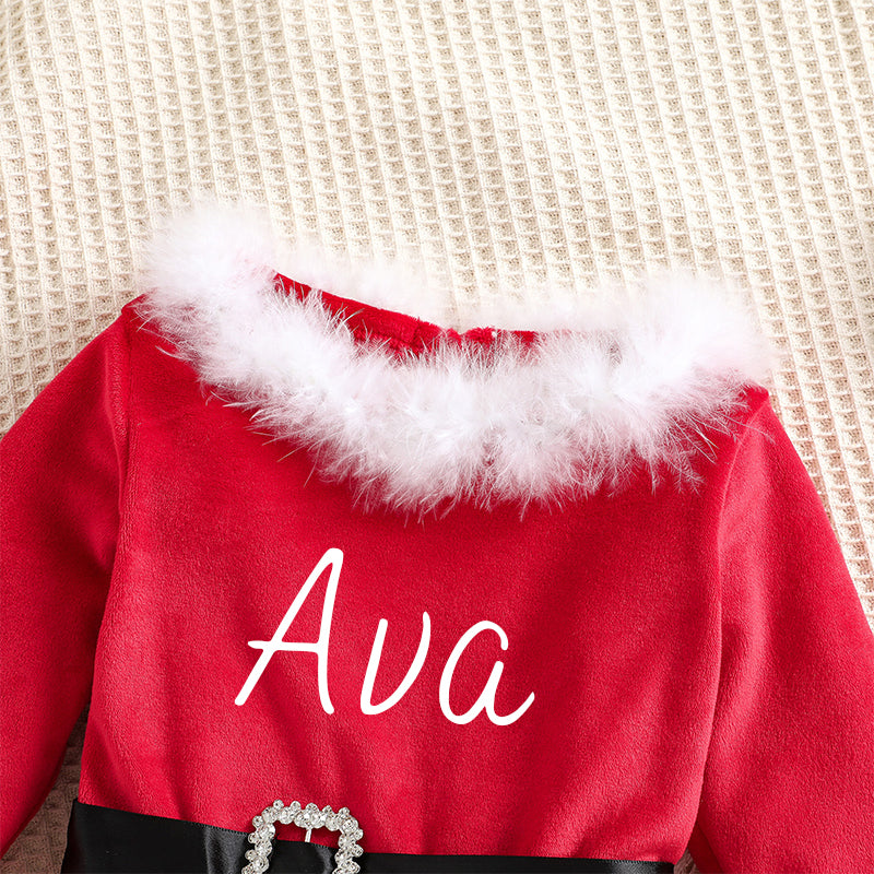 Personalized Girl Christmas Dress - Fleeceft Exclusive